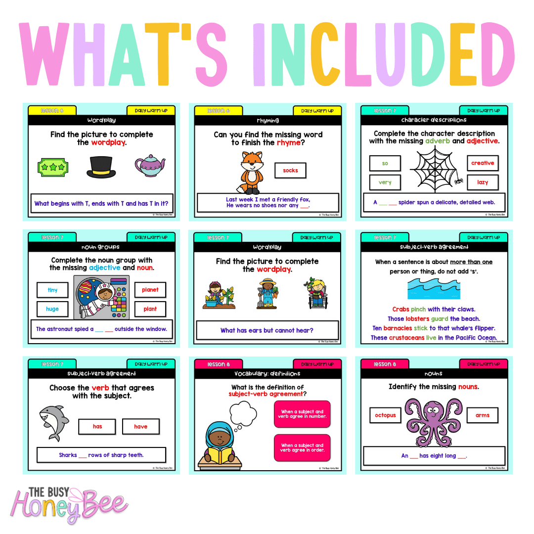 Stage 1 Year B Australian | NSW English Daily Review | Daily Warm Unit 39 - Warm Up | Revision