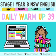 Stage 1 Year B Australian | NSW English Daily Review | Daily Warm Unit 39 - Warm Up | Revision