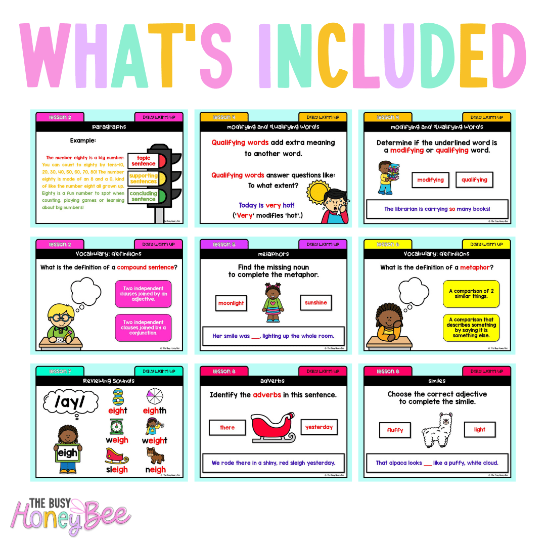 Stage 1 Year B Australian | NSW English Daily Review |Warm-Up Term 3 Mega Bundle - Warm Up | Revision