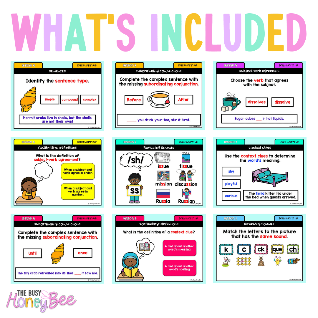 Stage 1 Year B Australian | NSW English Daily Review |Warm-Up Term 3 Mega Bundle - Warm Up | Revision