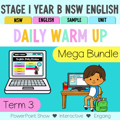 Stage 1 Year B Australian | NSW English Daily Review |Warm-Up Term 3 Mega Bundle - Warm Up | Revision