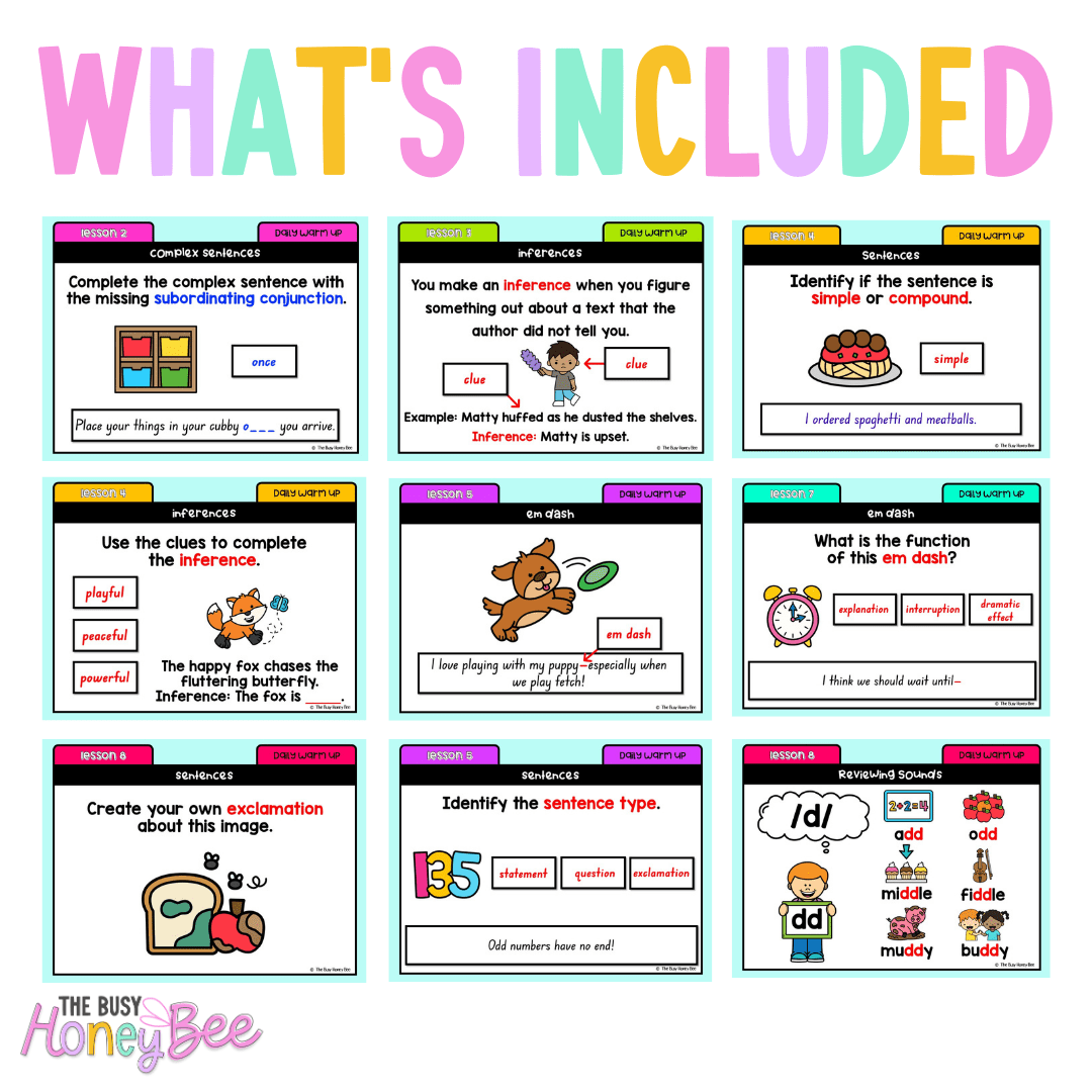 Stage 1 Year B Australian | NSW English Daily Review | Warm-Up Unit 21 - Warm Up | Revision