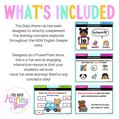 Stage 1 Year B Australian | NSW English Daily Review | Warm-Up Unit 24 - Warm Up | Revision