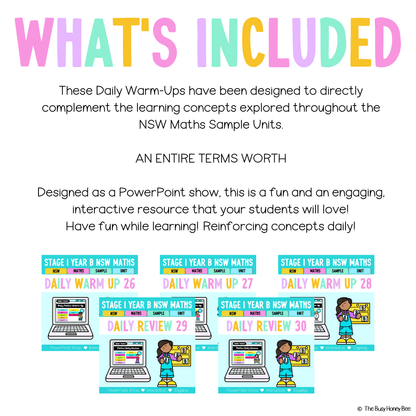 Stage 1 Year B Australian | NSW Math Daily Review | Warm-Up Term 2 Mega Bundle -