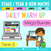Stage 1 Year B Australian | NSW Math Daily Review | Warm-Up Term 3 Mega Bundle - Warm Up | Revision