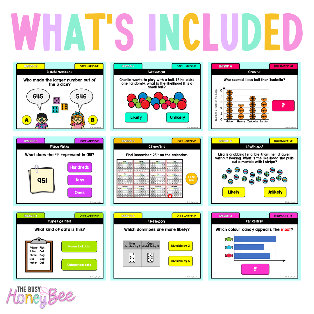 Stage 1 Year B Australian | NSW Math Daily Review | Warm-Up Term 4 Mega Bundle - Warm Up | Revision