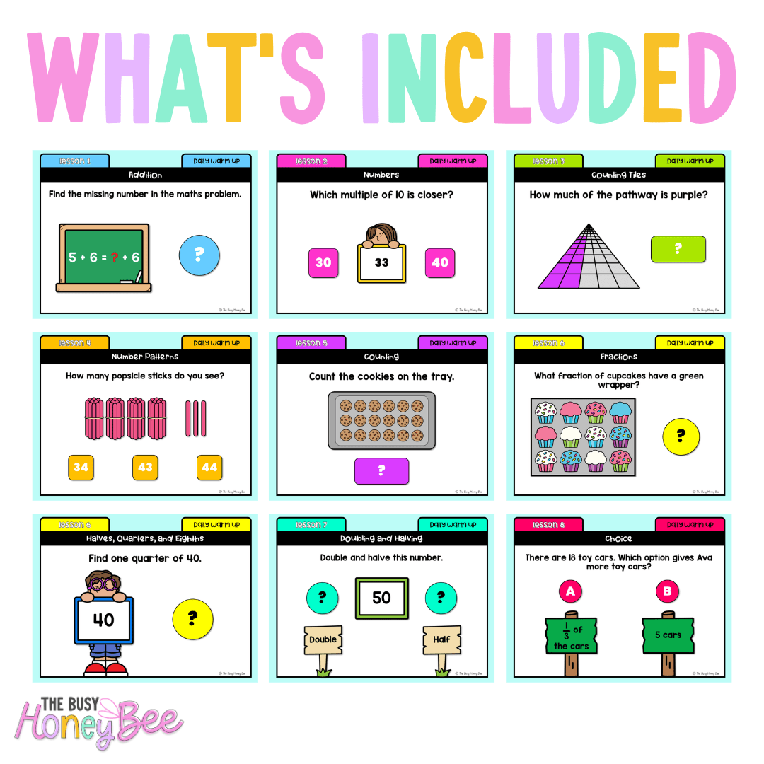 Stage 1 Year B Australian | NSW Math Daily Review | Warm-Up Term 4 Mega Bundle - Warm Up | Revision