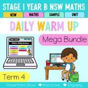 Stage 1 Year B Australian | NSW Math Daily Review | Warm-Up Term 4 Mega Bundle - Warm Up | Revision