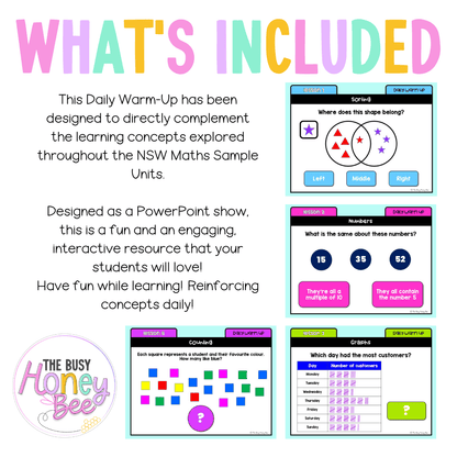 Stage 1 Year B Australian | NSW Math Daily Review | Warm-Up Unit 27 -