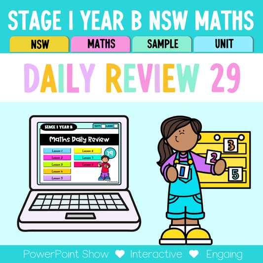 Stage 1 Year B Australian | NSW Math Daily Review | Warm-Up Unit 29 -