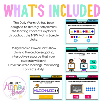 Stage 1 Year B Australian | NSW Math Daily Review | Warm-Up Unit 32 - Warm Up | Revision