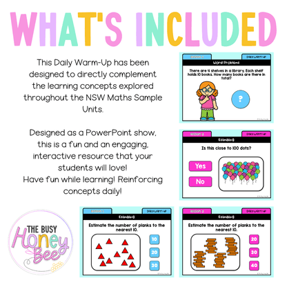 Stage 1 Year B Australian | NSW Math Daily Review | Warm-Up Unit 33 - Warm Up | Revision
