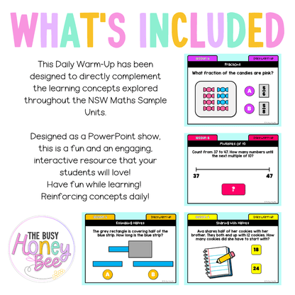 Stage 1 Year B Australian | NSW Math Daily Review | Warm-Up Unit 35 - Warm Up | Revision