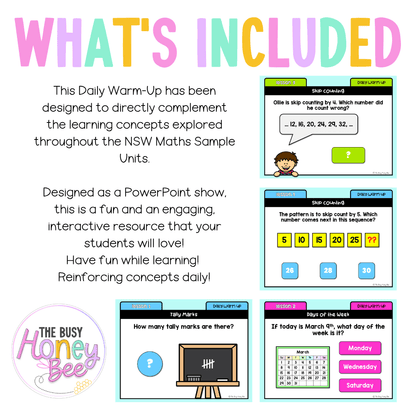 Stage 1 Year B Australian | NSW Math Daily Review | Warm-Up Unit 38 - Warm Up | Revision