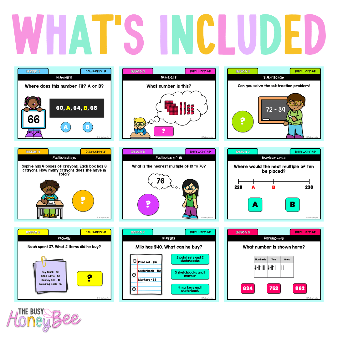 Stage 1 Year B Australian | NSW Math Daily Review | Warm-Up Unit 40 - Warm Up | Revision