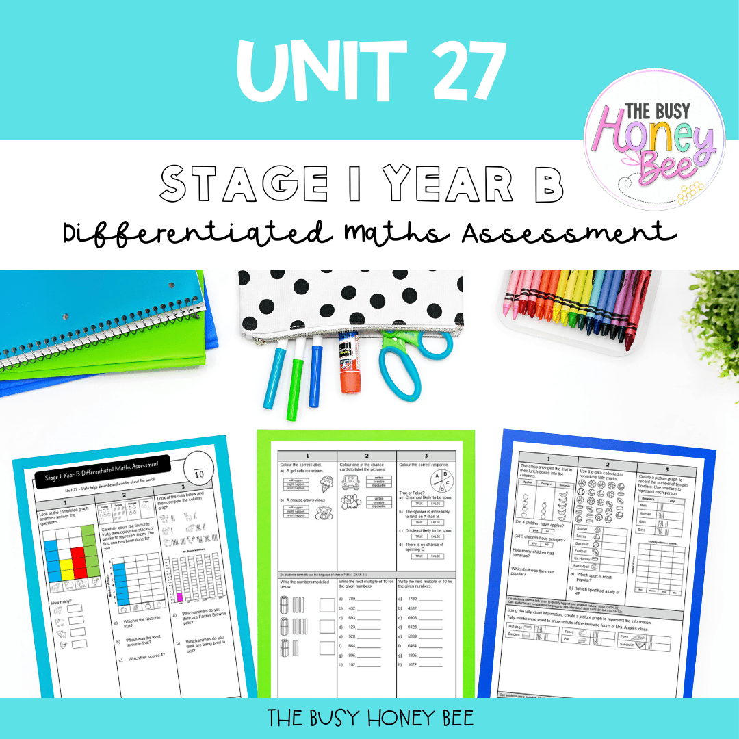 Stage 1 Year B Differentiated Maths Assessment Unit 27 - Assessment