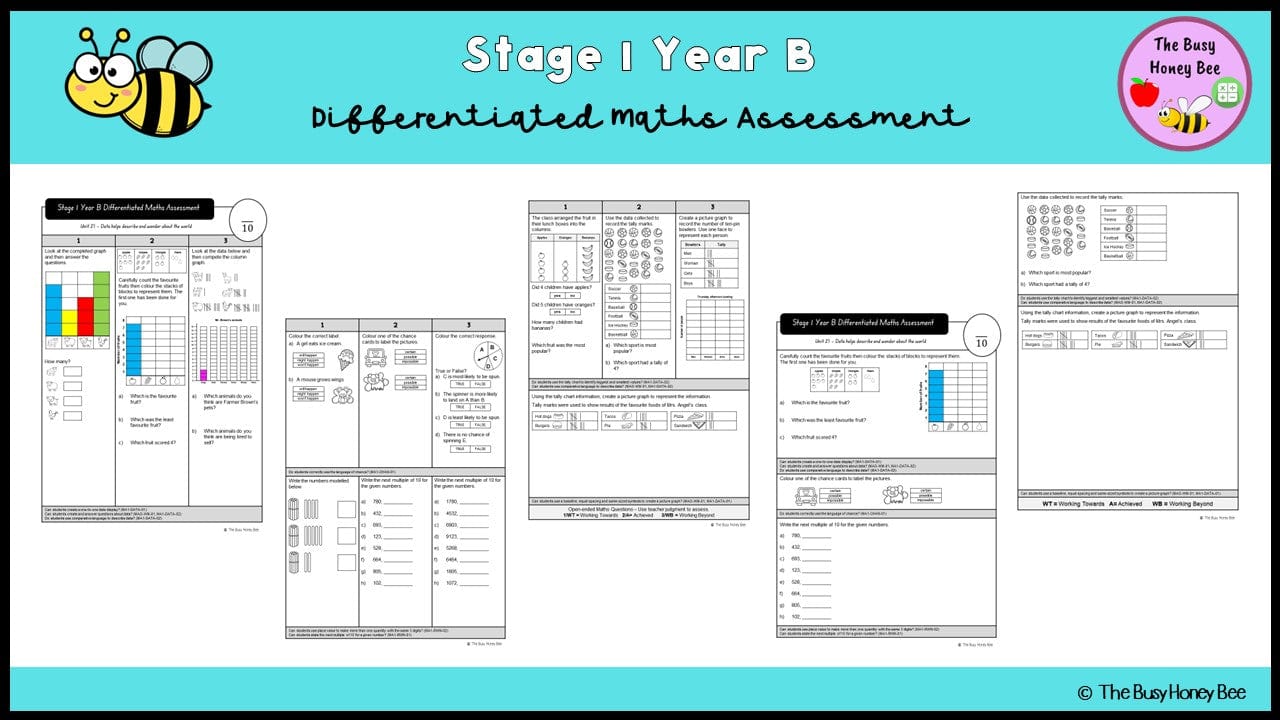 Stage 1 Year B Differentiated Maths Assessment Unit 27 - Assessment