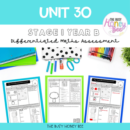 Stage 1 Year B Differentiated Maths Assessment Unit 30 - Assessment