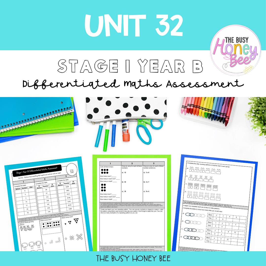 Stage 1 Year B Differentiated Maths Assessment Unit 32 - Assessment