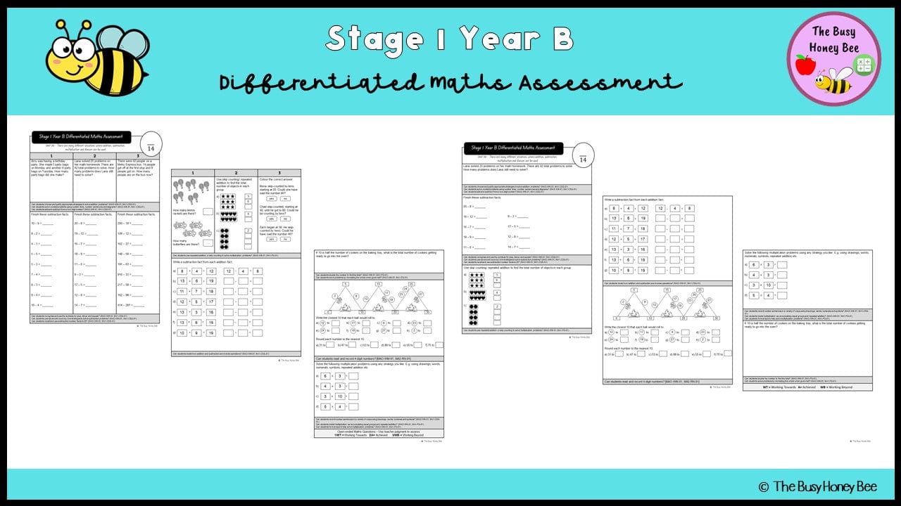 Stage 1 Year B Differentiated Maths Assessment Unit 36 - Microsoft Word Document