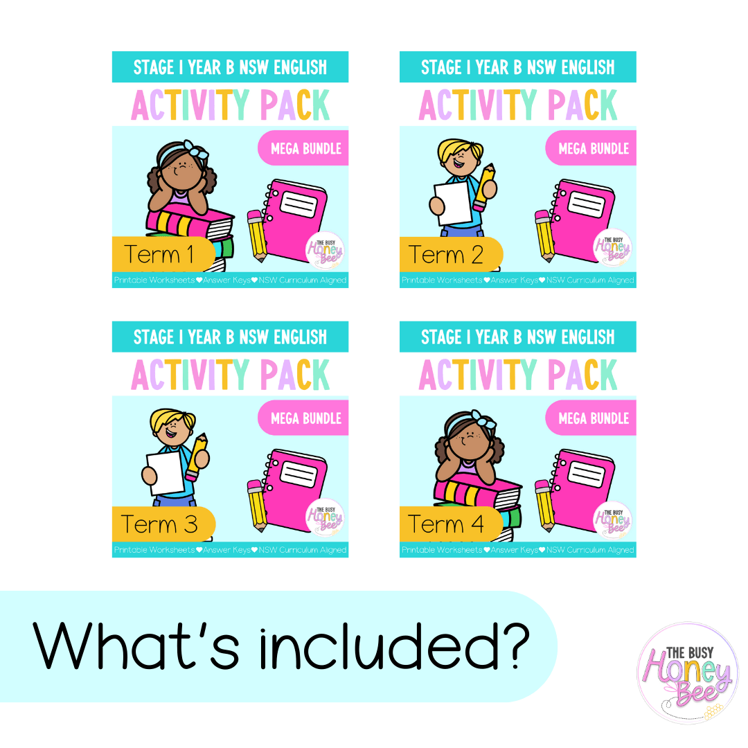 Stage 1 Year B English Activity Pack ULTIMATE Mega Bundle - Activity Pack