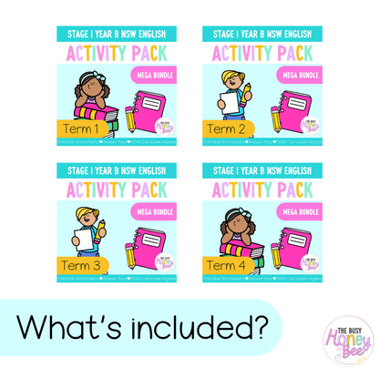Stage 1 Year B English Activity Pack ULTIMATE Mega Bundle - Activity Pack
