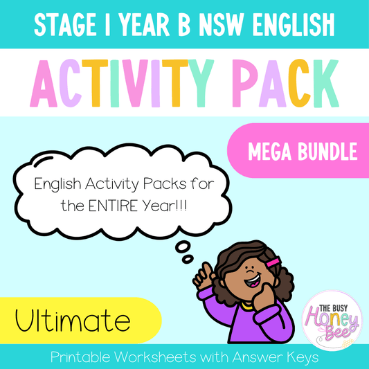Stage 1 Year B English Activity Pack ULTIMATE Mega Bundle - Activity Pack