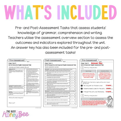 Stage 1 Year B English Pre- and Post-Assessment Unit 23 -
