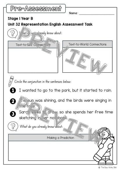 Stage 1 Year B English Pre- and Post-Assessment Unit 32 -