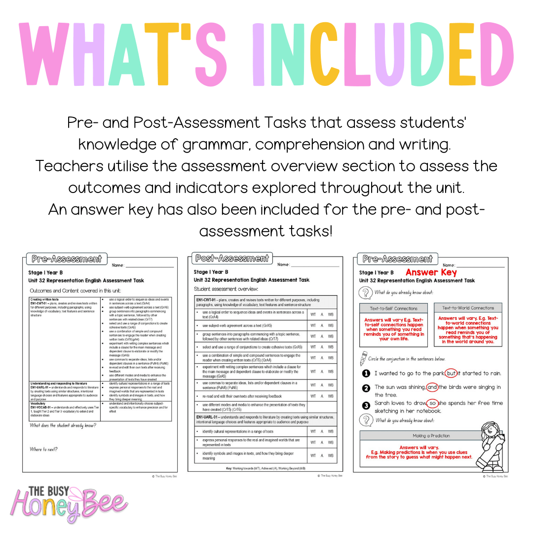 Stage 1 Year B English Pre- and Post-Assessment Unit 32 -