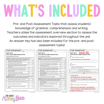Stage 1 Year B English Pre- and Post-Assessment Unit 34 - Assessment