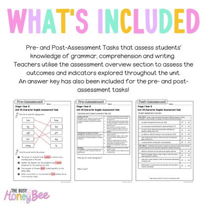 Stage 1 Year B English Pre- and Post-Assessment Unit 39 -