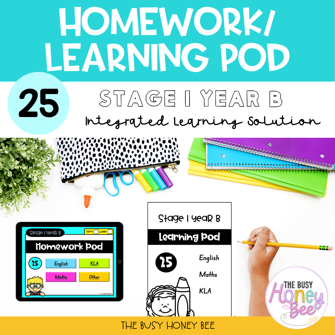 Stage 1 Year B Homework/Learning Pod 25 - Homework | Casual Teaching
