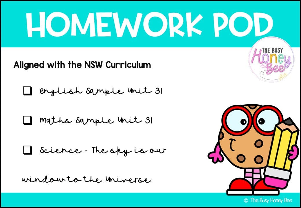 Stage 1 Year B Homework/Learning Pod 31 - Homework | Casual Teaching