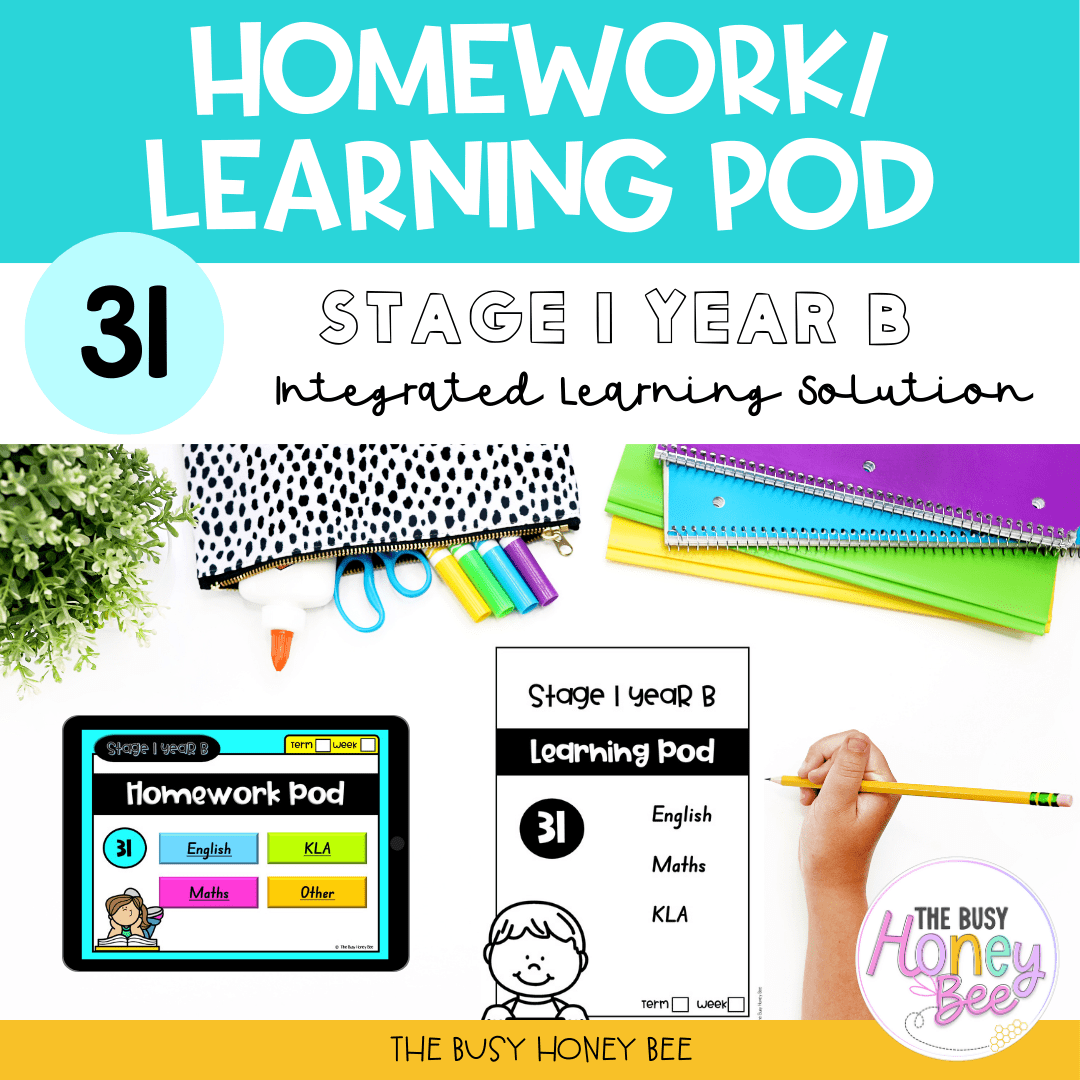 Stage 1 Year B Homework/Learning Pod 31 - Homework | Casual Teaching