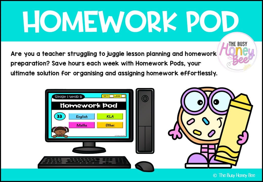 Stage 1 Year B Homework/Learning Pod 33 - Homework | Casual Teaching