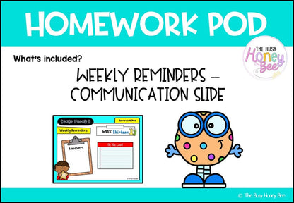 Stage 1 Year B Homework/Learning Pod 33 - Homework | Casual Teaching