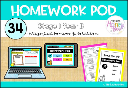 Stage 1 Year B Homework/Learning Pod 34 - Homework | Casual Teaching