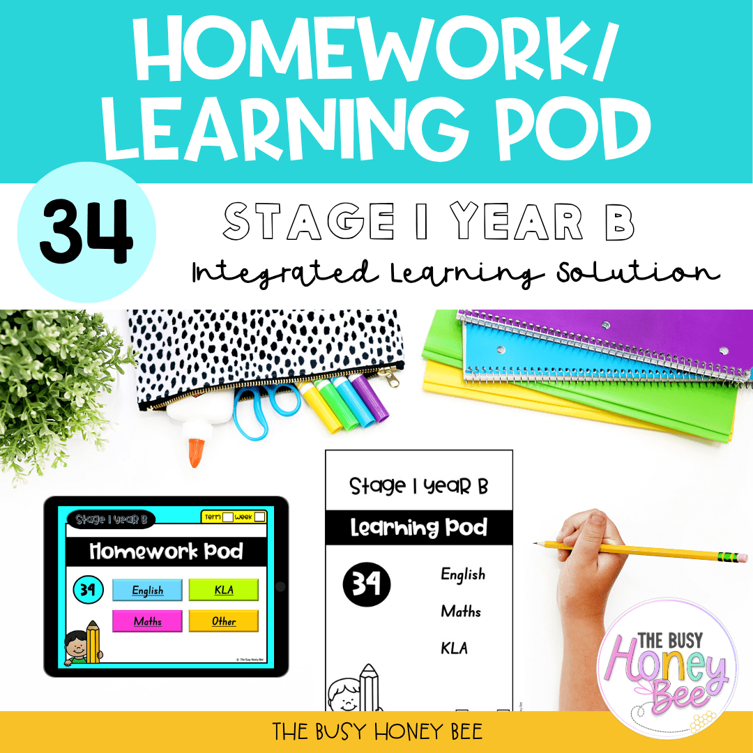 Stage 1 Year B Homework/Learning Pod 34 - Homework | Casual Teaching