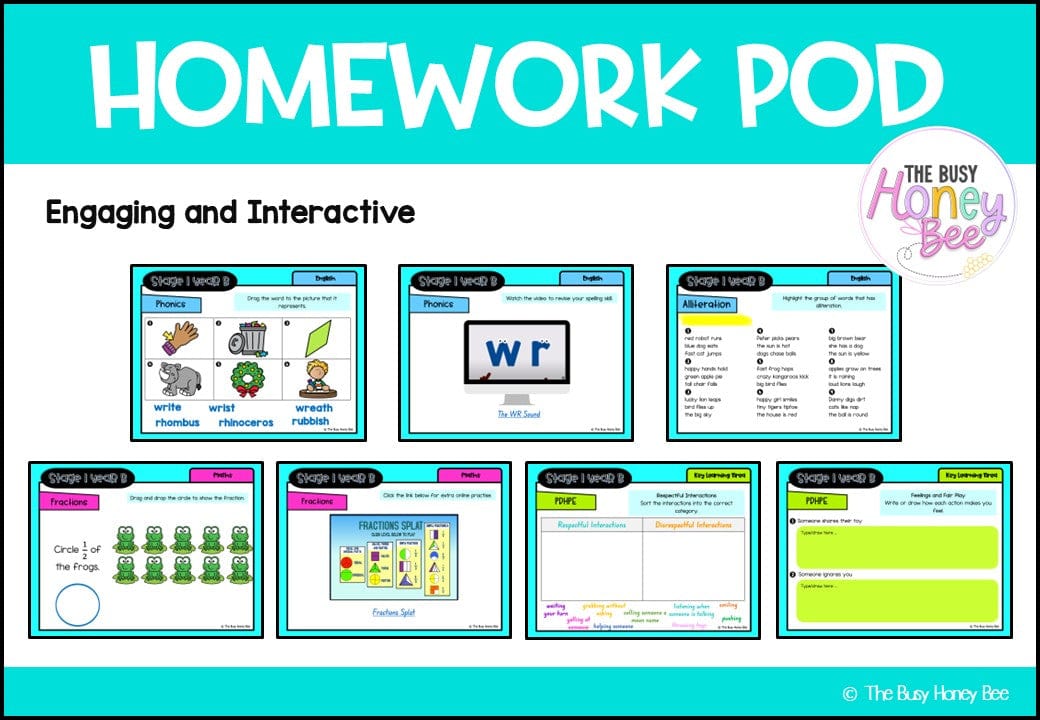 Stage 1 Year B Homework/Learning Pod 35 - Homework | Casual Teaching