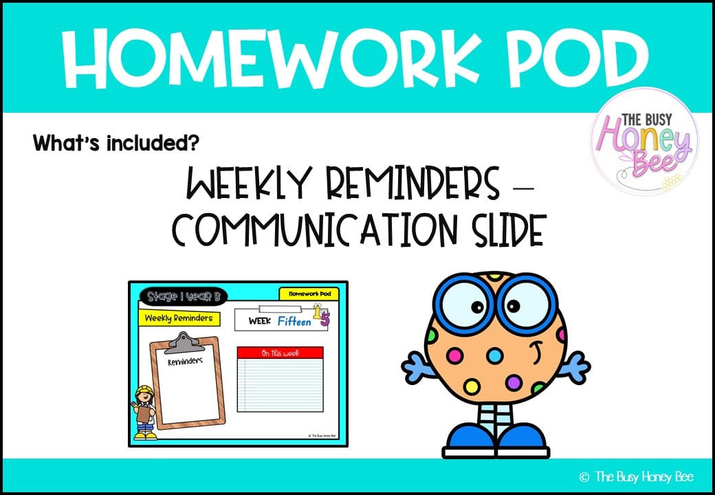 Stage 1 Year B Homework/Learning Pod 35 - Homework | Casual Teaching