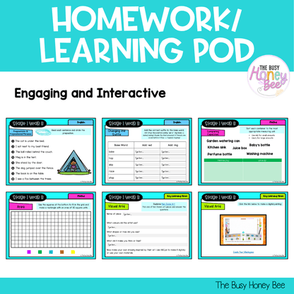 Stage 1 Year B Homework/Learning Pod 37 - Homework | Casual Teaching