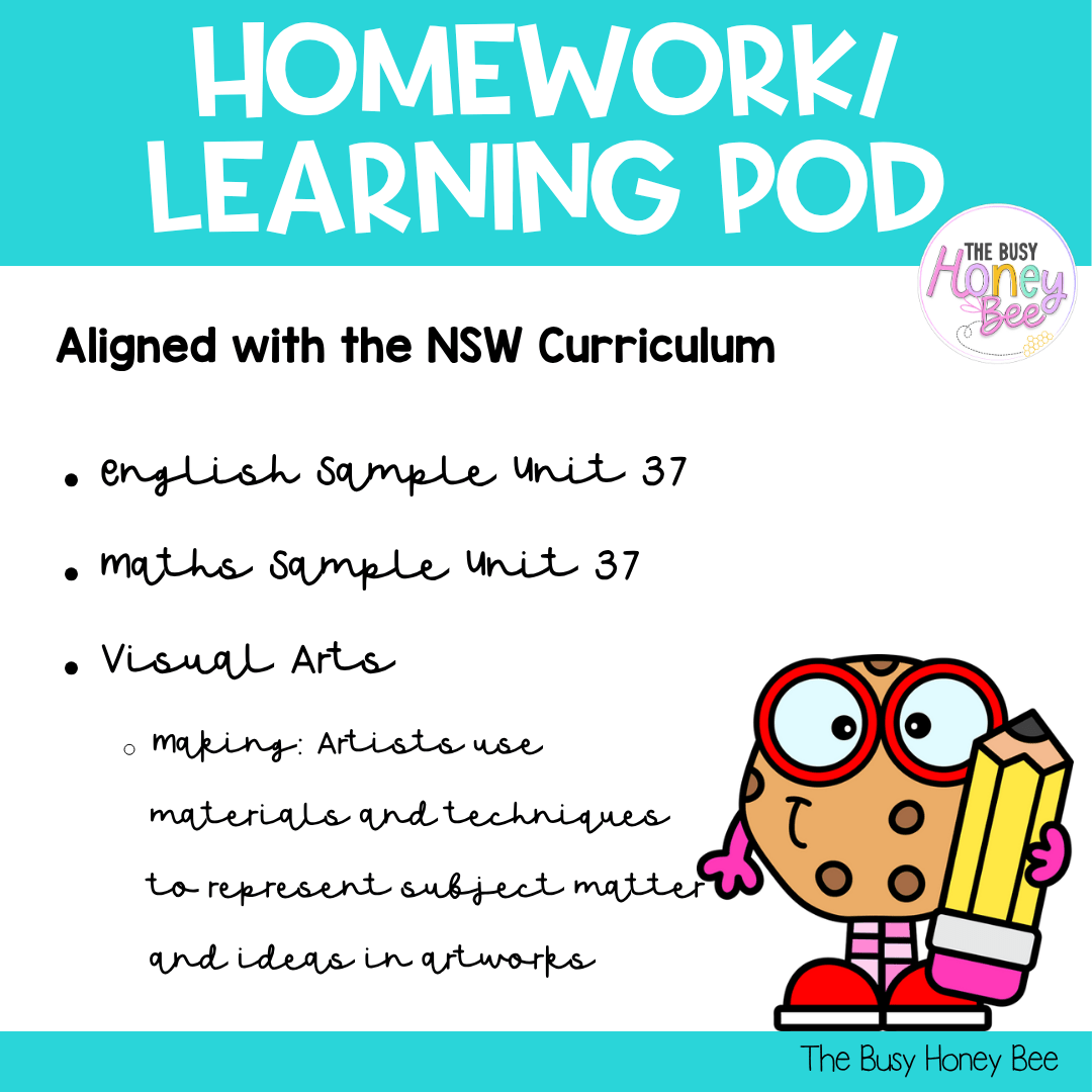 Stage 1 Year B Homework/Learning Pod 37 - Homework | Casual Teaching