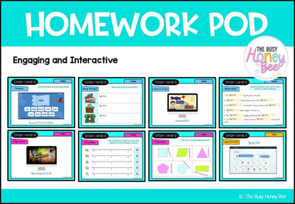 Stage 1 Year B Homework/Learning Pods Term 1 Mega Bundle - PowerPoint