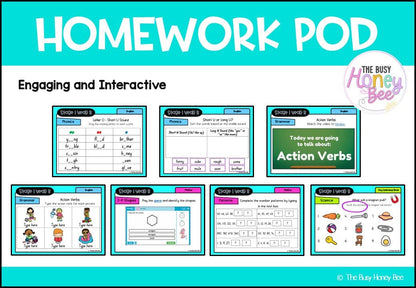 Stage 1 Year B Homework/Learning Pods Term 1 Mega Bundle - PowerPoint