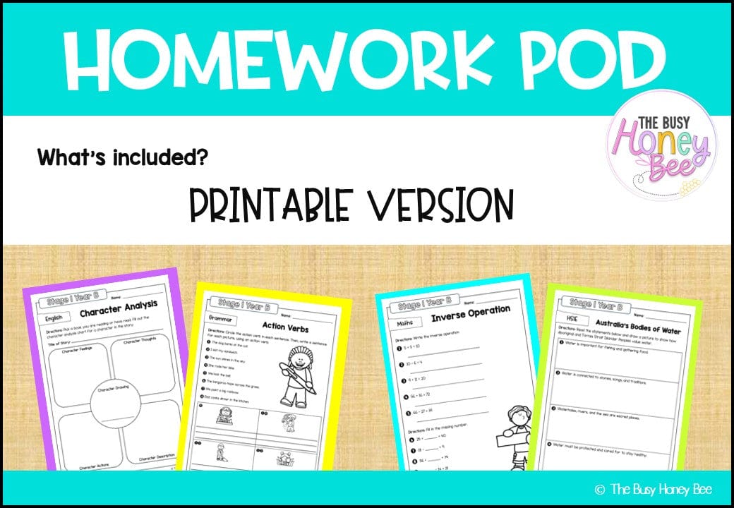 Stage 1 Year B Homework/Learning Pods Term 2 Mega Bundle - PowerPoint