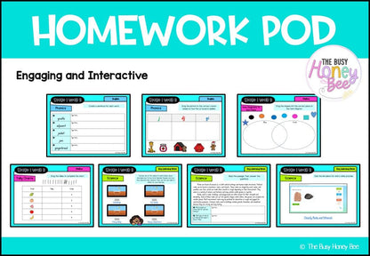 Stage 1 Year B Homework/Learning Pods Term 2 Mega Bundle - PowerPoint