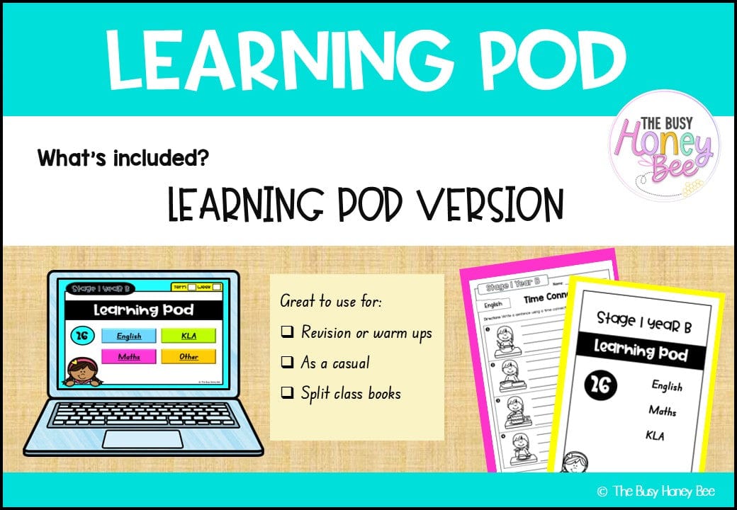 Stage 1 Year B Homework/Learning Pods Term 2 Mega Bundle - PowerPoint