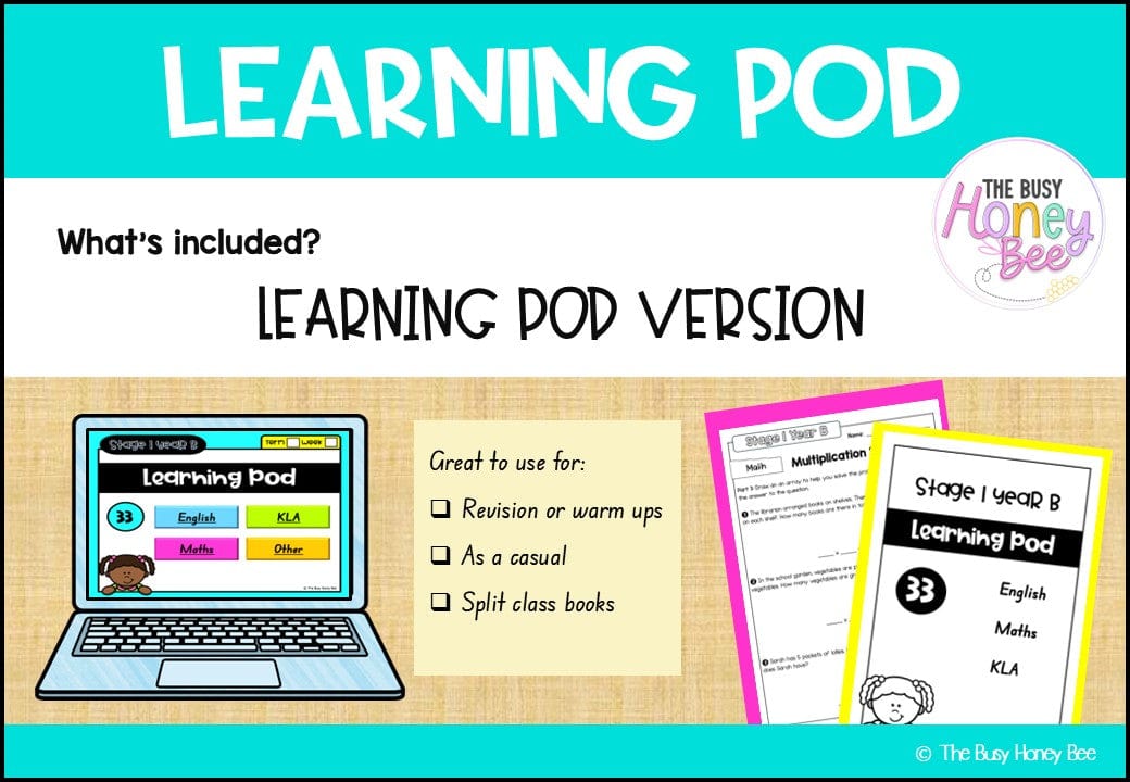 Stage 1 Year B Homework/Learning Pods Term 3 Mega Bundle - Homework | Casual Teaching