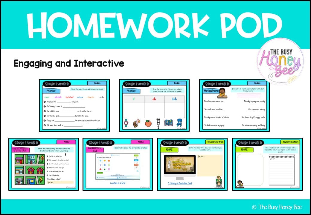 Stage 1 Year B Homework/Learning Pods Ultimate Mega Bundle - Homework | Casual Teaching